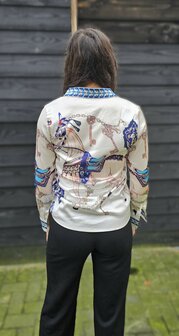 Blouse met paardenprint